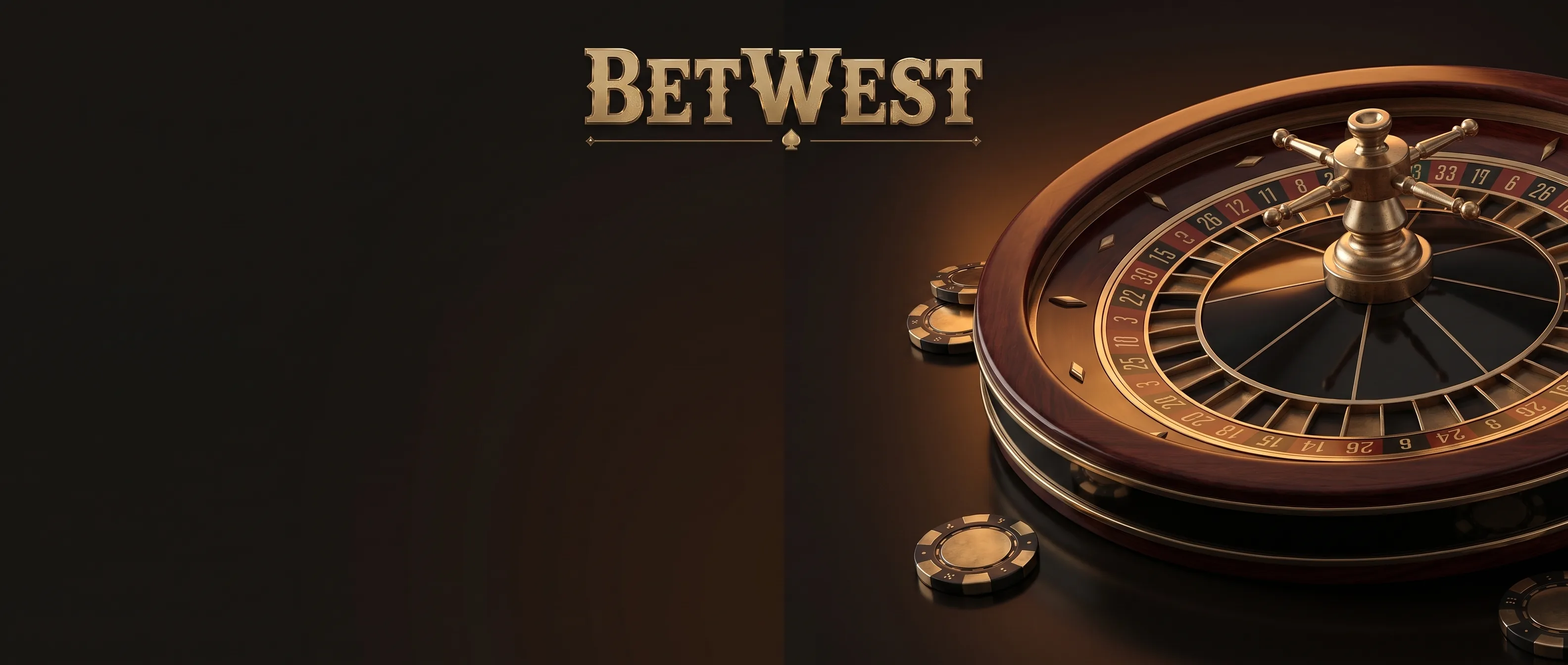 BetWest roulette met gouden fiches